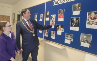 The Lord Mayor of Cork visited the SMA Parish Centre last Thursday to meet with the Knitting group who meet every Monday at 2.30pm.